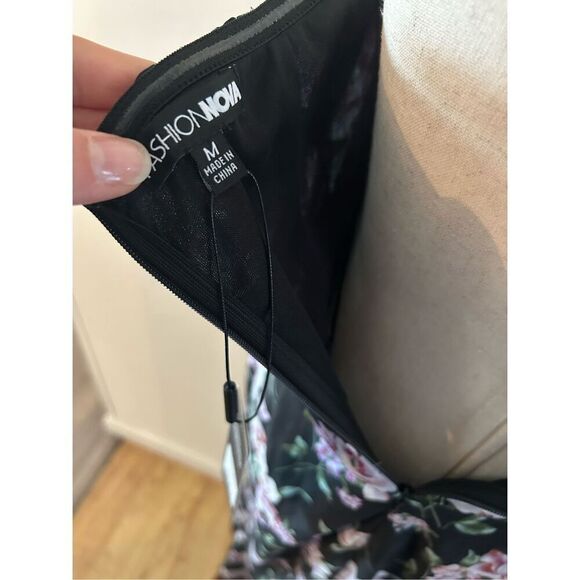 Fashion nova strapless floral dress low to high size medium long maxi dress - Picture 5 of 6